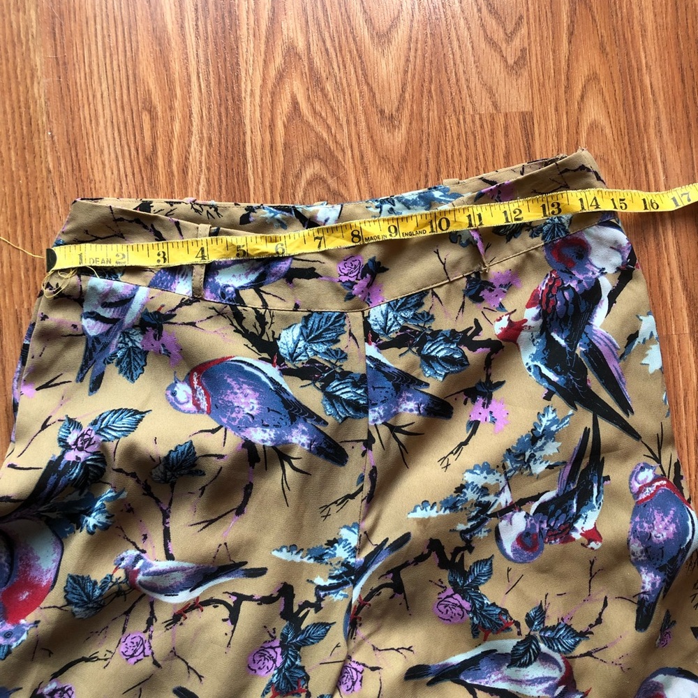 Bell bottom bird pattern dress pants - Picture 8 of 12
